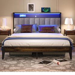 Queen Bed Frame With Charging Port
