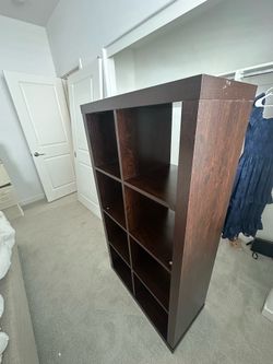 Tall Dark Brown Cube Bookshelf (8-Cube) – Moving Sale, Must Go ASAP