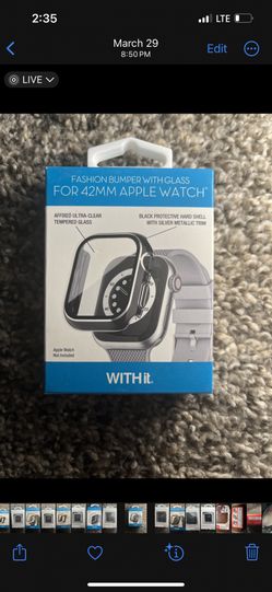WITHIT fashion bumper with glass for 42MM Apple Watch