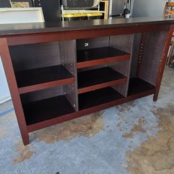 Dark wood storage cabinet / shelf