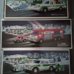 Brand New In The Box Hess Gas Trucks  from early to late 90's