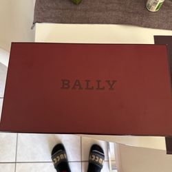 Burgundy Bally leather slides