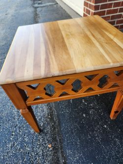 Gently Used Normal Wear  Wood End Table  28" x 28" x 24" High