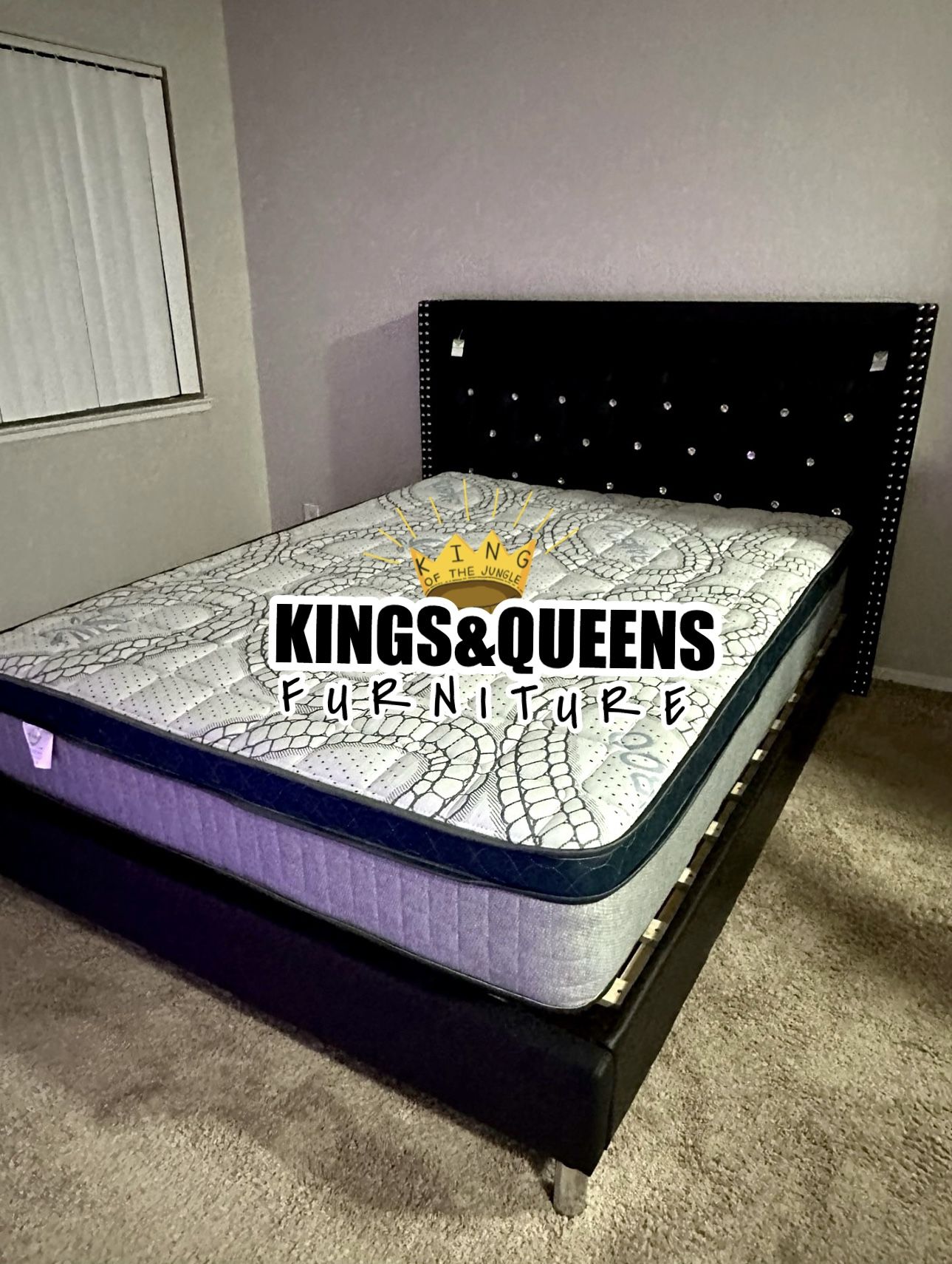 QUEEN BED FRAME WITH MATTRESS