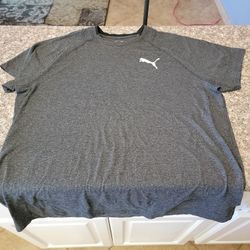 NWT Puma Men’s Logo Finisher Tee Short Sleeve Crew Neck T-Shirt Black Size: XXL