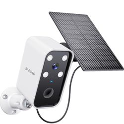 Solar Camera Outdoor Wireless, Battery Security Cameras with Solar Panel for Home Security, No Monthly Fee, Spotlight, Motion Detection Alert, Night V