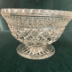 Vintage crystal Candy Dish With Small Pedestal 
