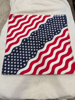 Vintage Bandana Handkerchief Scarf Biker USA Flag Crafted With Pride in America July 4