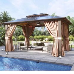 New In Box, 10x12 Polycarbonate Hardtop Gazebo, (see Description 