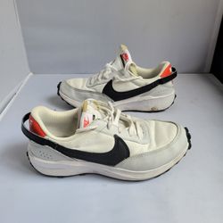 Mens Nike Waffle Debut Sneakers "White/Picante Red" Size 9