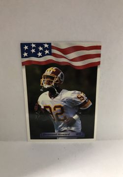 1992 AW SPORTS FOOTBALL PROMO CARD DESMOND HOWARD