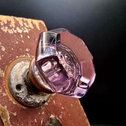 PURPLE GLASS DOORKNOB SET