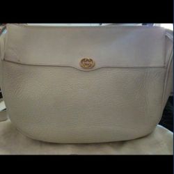 Vintage off-white leather Shoulder Bag