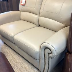 Top grain leather couch and loveseat for $2000