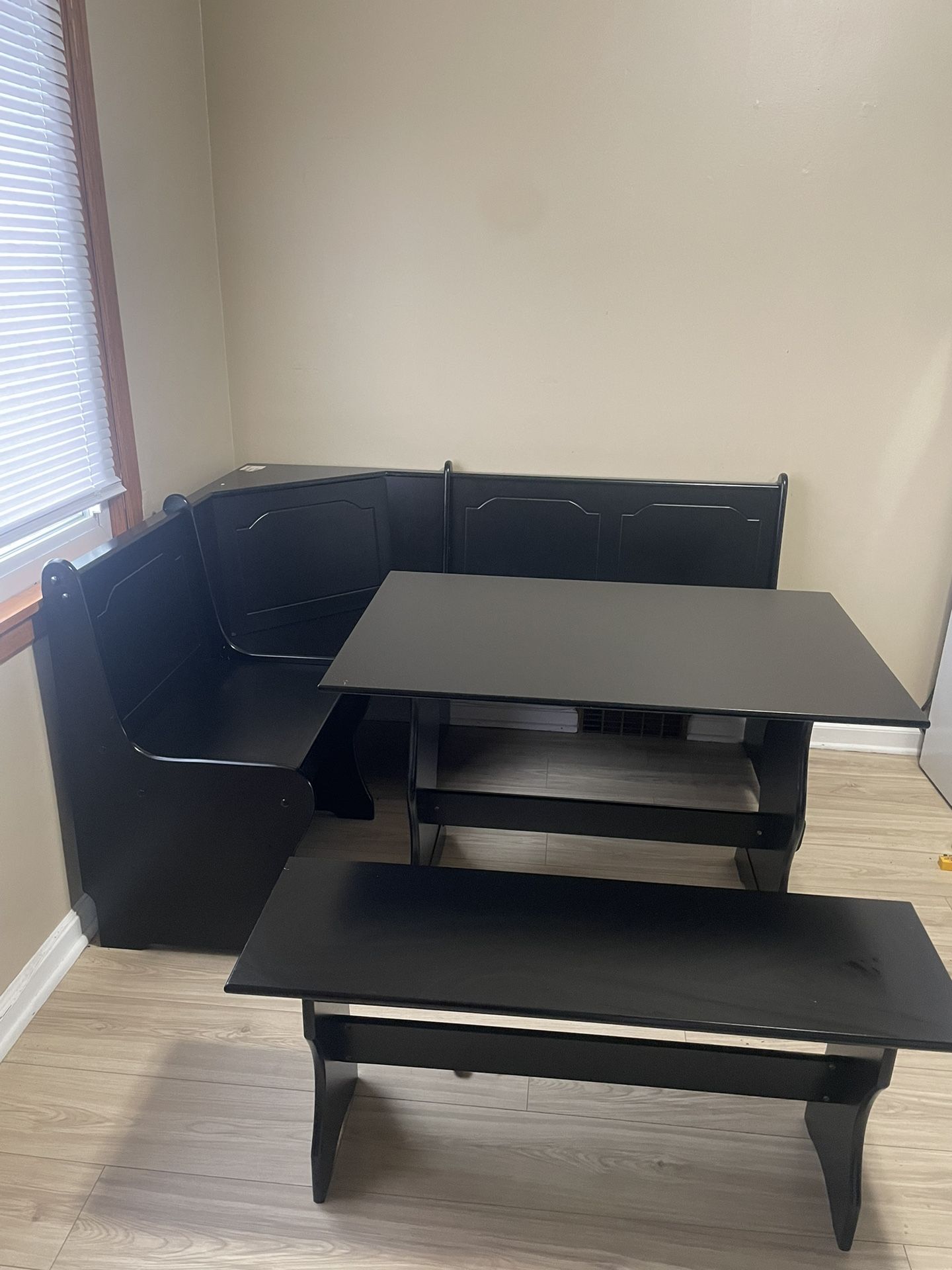 Black Booth Style Corner Kitchen Table