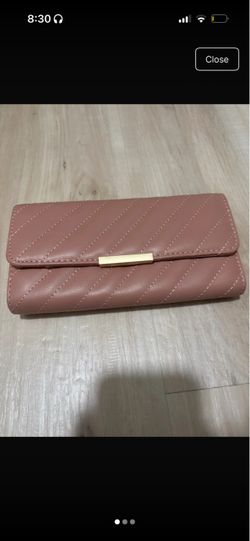 Pink Quilted Faux Leather Wallet