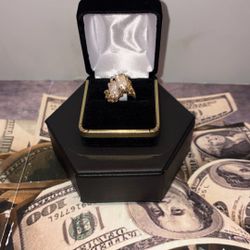 34357-1 14KYG LDS FRESH WATER PEARL RING WITH NEST DESIGN 