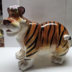 Vintage goofy striped tiger coin bank