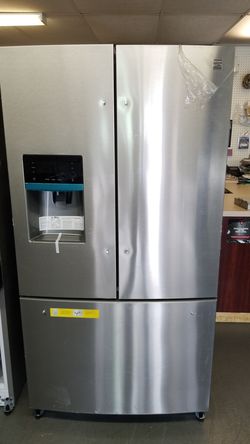 New scratch and dent Kenmore 26cu.ft French door refrigerator stainless steel 1 year warranty