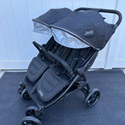 Jeep destination side by side stroller/ Large double stroller/ reclines