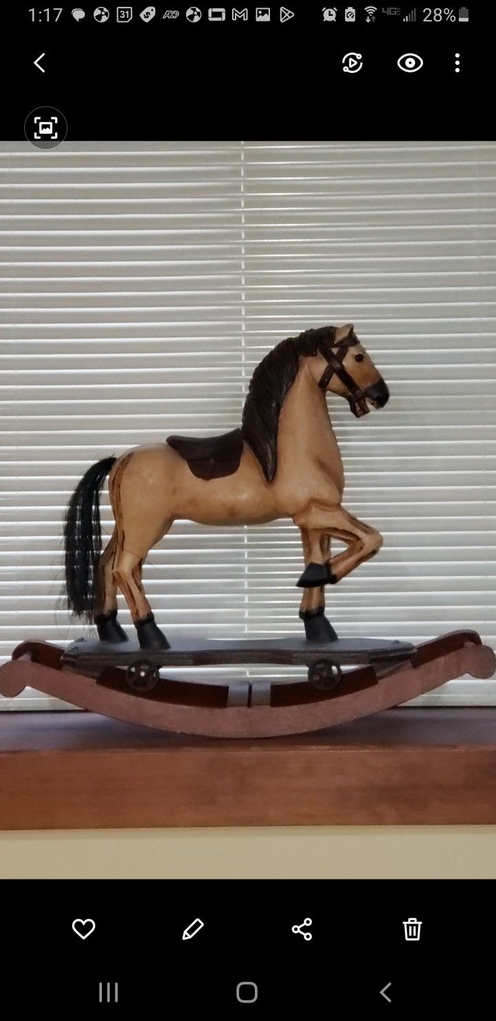 Antique 2 Stage Rocking Roll Horse