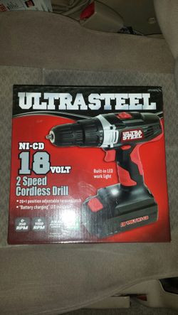 Ultra Steel NI CD 18 volt 2 speed cordless drill for Sale in Houston TX OfferUp