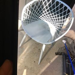 Spider Web Plastic And Metal Chair