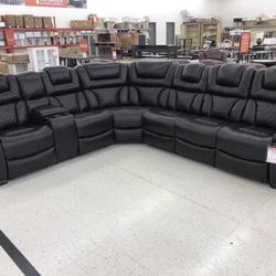 Power Reclining Sectional Available For Immediate Delivery