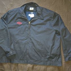 Vintage Riverside Masterliner Coca-Cola Workwear Dark Grey Jacket Size 3XL USA Made