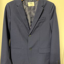Boys’ Zara Classic Navy Blue Blazer / Suit Jacket – Size 13-14 (CM 164)