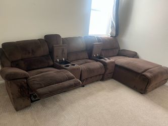 Brown 3 piece couch