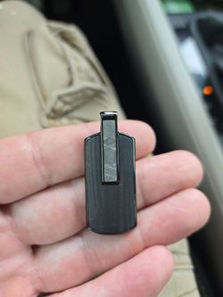 Meteorite dog tag pendant