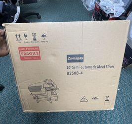 Zomagas B250B-4 mode 10' Semi-automatic Meat Slicer Selling for $219‼️