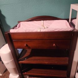 Changing Table And Diaper Genie 