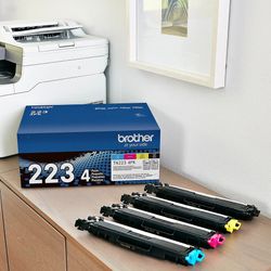 Brother TN-223 Black/Cyan/Magenta/Yellow Standard Yield Toner Cartridge - $100 (originally $275)
