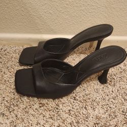 Zara  Square Toe Mid Heels Mules 7.5