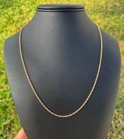14k solid yellow gold thick Rope necklace chain 26" 2mm