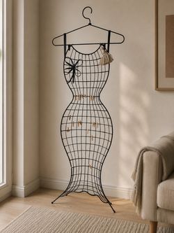 Dress Form Mannequin – Metal Wire Display Stand – Black