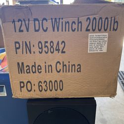 Brand New 12 V Winch 2000 Lb