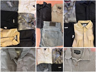 9pc Men’s Dress Shirts 511 Versace MK Ariat Boot Barn Size Large