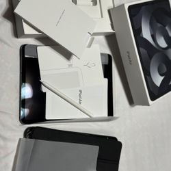 iPad Air 5 (M1) Wi-Fi + Cellular 64GB UNLOCKED – Case + Stylus – Like New 📱