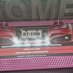 License Plate Holder Nwt In Pink Or Silver