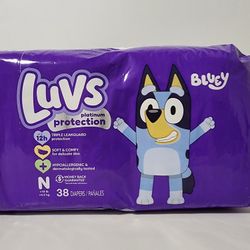Luvs Platinum Protection Baby Diapers, Size N, 38 Count