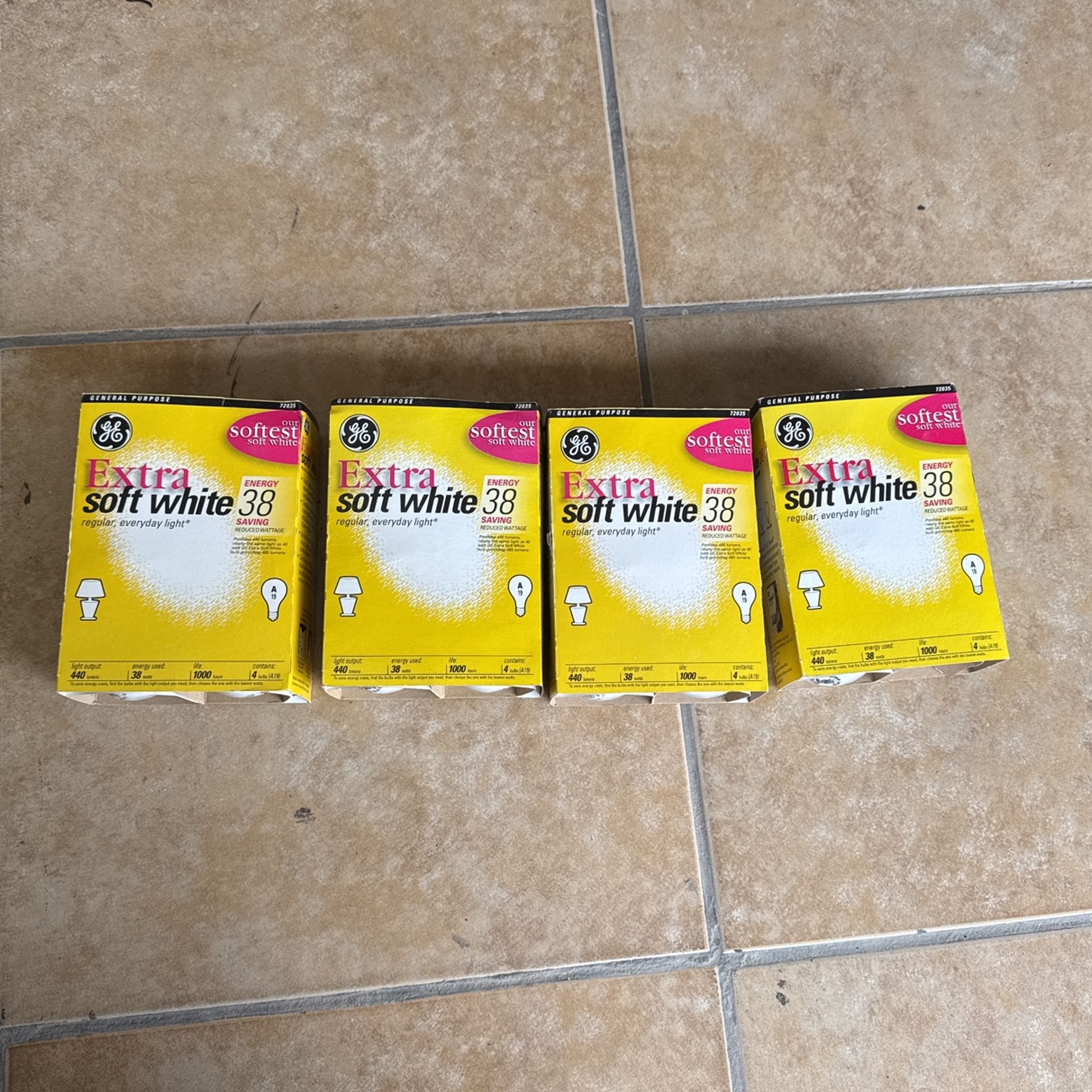 GE Light Bulbs-4 Packs - $15