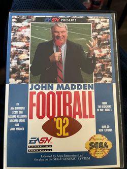 John Madden Football '92 Sega Genesis