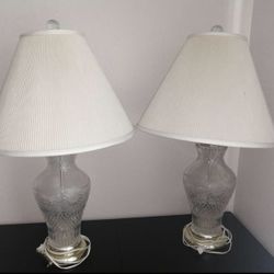 2 vintage crystal lamps