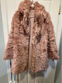 Mauve Faux Fur Coat