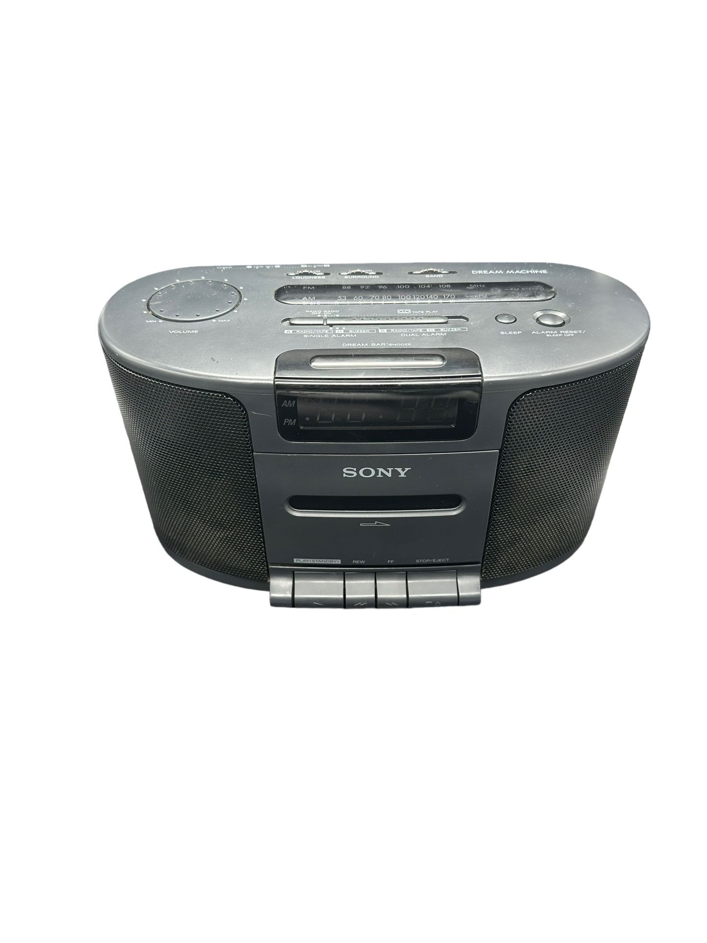 Sony Dream Machine Alarm Clock AM/FM Radio Cassette Player ICF-CS650 Tested/Work