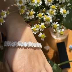 Rainbow Moonstone Bracelet - 925 Sterling Silver | 8.5" Length I 21g