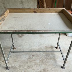 *REDUCED*  Wooden Metal Workbench
